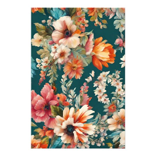 Ein Atemberaubender Sommer mit Blumen wie Malerei Fotodruck (Vorne)