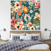 Ein Atemberaubender Sommer mit Blumen wie Malerei Leinwanddruck (Insitu (Schlafzimmer))