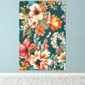 Ein Atemberaubender Sommer mit Blumen wie Malerei Leinwanddruck (Insitu (Holzboden))