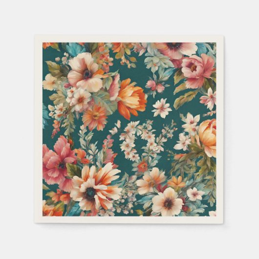 Ein Atemberaubender Sommer mit Blumen wie Malerei Serviette (Vorderseite)