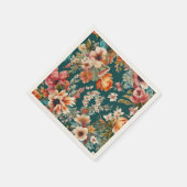 Ein Atemberaubender Sommer mit Blumen wie Malerei Serviette (Ecke)