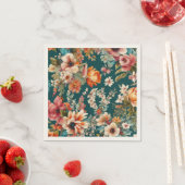 Ein Atemberaubender Sommer mit Blumen wie Malerei Serviette (Beispiel)