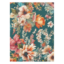 Ein Atemberaubender Sommer mit Blumen wie Malerei Tischdecke