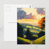 Ein atemberaubender Sonnenuntergang auf den sanfte Postkarte (Vorne/Hinten)