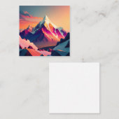 Ein atemberaubender Sonnenuntergang über farbenprä Quadratische Visitenkarte (Vorne/Hinten)