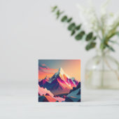 Ein atemberaubender Sonnenuntergang über farbenprä Quadratische Visitenkarte (Stehend Vorderseite)