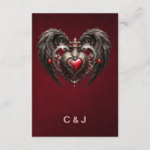 Ein atemberaubendes gotisches Herz Begleitkarte (Rückseite)