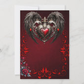 Ein atemberaubendes gotisches Herz mit eleganten,  Save The Date (Rückseite)