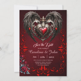 Ein atemberaubendes gotisches Herz mit eleganten, Save The Date