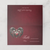 Ein atemberaubendes gotisches Herz Platzkarte (Außenseite Aufgefaltet)