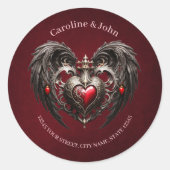 Ein atemberaubendes gotisches Herz Runder Aufkleber (Vorderseite)