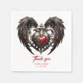 Ein atemberaubendes gotisches Herz Serviette (Vorderseite)