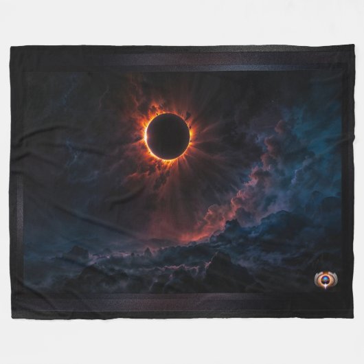 Ein atemberaubendes Sonnenbad Eclipse Kunst von Xz Fleecedecke (Vorderseite (Horizontal))