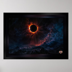 Ein atemberaubendes Sonnenbad Eclipse Kunst von Xz Poster