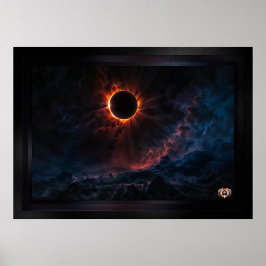 Ein atemberaubendes Sonnenbad Eclipse Kunst von Xz Poster (Vorne)