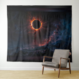 Ein atemberaubendes Sonnenbad Eclipse Kunst von Xz Wandteppich