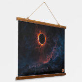 Ein atemberaubendes Sonnenbad Eclipse Kunst von Xz Wandteppich Mit Holzrahmen (Gewinkelt)