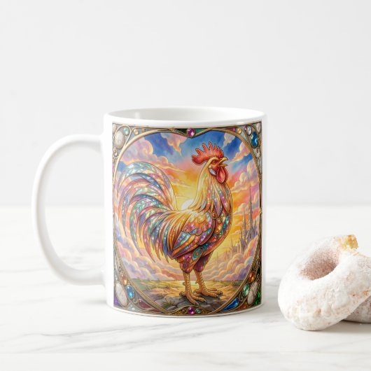 Ein ätherischer Hahn1 Kaffeetasse (Mit Donut)