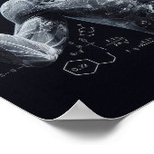 Ein auf einem Datenblatt überlagerter Mensch Poster (Ecke)