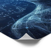 Ein auf einem Datenblatt überlagerter Mensch Poster (Ecke)