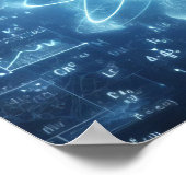 Ein auf einem Datenblatt überlagerter Mensch Poster (Ecke)