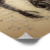 Ein auf einem Datenblatt überlagerter Mensch Poster (Ecke)