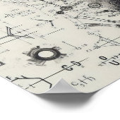 Ein auf einem Datenblatt überlagerter Mensch Poster (Ecke)