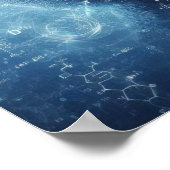 Ein auf einem Datenblatt überlagerter Mensch Poster (Ecke)