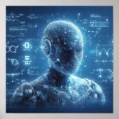 Ein auf einem Datenblatt überlagerter Mensch Poster (Vorne)