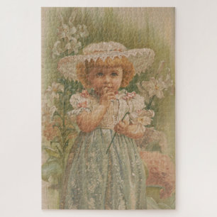 "Ein aufblühendes Ostern" Vintage-Illustration, ca Puzzle