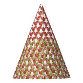 Ein aufgerolltes Stück Papier mit festlichem Chara Partyhütchen (Rückseite)