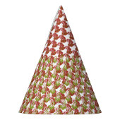 Ein aufgerolltes Stück Papier mit festlichem Chara Partyhütchen (Links)