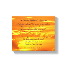 "Ein aufgeschobener Traum - aufstrebende" Leinwand