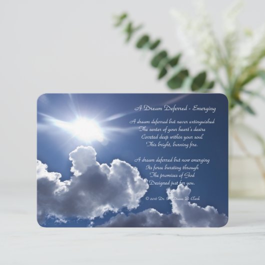 " Ein aufgeschobener Traum - Entstehendes" 3x5 Mat (Stehend Vorderseite)