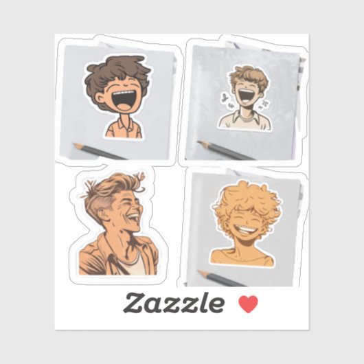 Ein Aufkleber für eine Gruppe verrückter Animateur (Blatt)