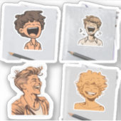 Ein Aufkleber für eine Gruppe verrückter Animateur (Vorderseite)