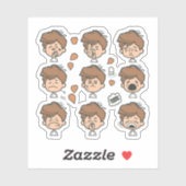 Ein Aufkleber für eine Gruppe von Figuren (Blatt)