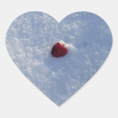 Ein Aufkleber mit rotem Herzen (Vorderseite)