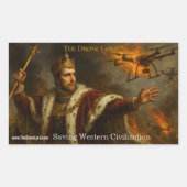 Ein Aufkleber von The Drone Lord im Kampf (Vorderseite)