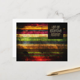 "Ein aufmerksamer Zuhörer" Motivation Affirmation Postkarte