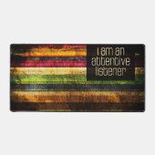 "Ein aufmerksamer Zuhörer" Motivation Affirmation Schreibtischunterlage (Vorderseite)