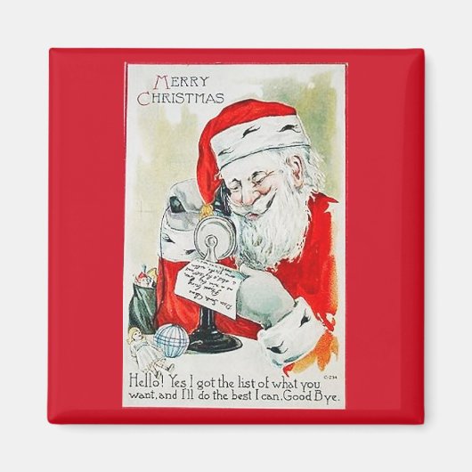 Ein Aufruf an das Santa Vintag Magnet (Vorne)