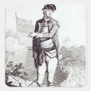 Ein Aufruf an Heaven', ein Porträt des allgemeine Quadratischer Aufkleber