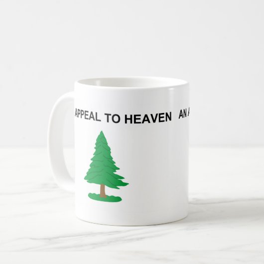 Ein Aufruf an Himmels-amerikanische Kaffeetasse (Vorderseite Links)