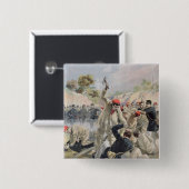 Ein Aufruhr der französischen Anarchisten in Button (Vorne & Hinten)