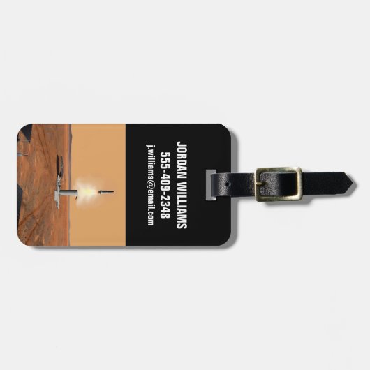 Ein aufsteigendes Fahrzeug Verlasse Mars. 2 Gepäckanhänger (Vorderseite horizontal)