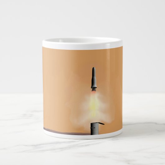 Ein aufsteigendes Fahrzeug Verlasse Mars. 2 Jumbo-Tasse (Vorderseite)