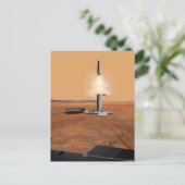 Ein aufsteigendes Fahrzeug Verlasse Mars. 2 Postkarte (Stehend Vorderseite)