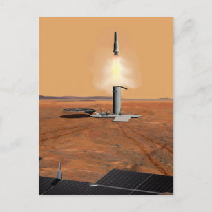 Ein aufsteigendes Fahrzeug Verlasse Mars. 2 Postkarte