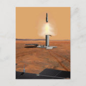Ein aufsteigendes Fahrzeug Verlasse Mars. 2 Postkarte (Vorderseite)
